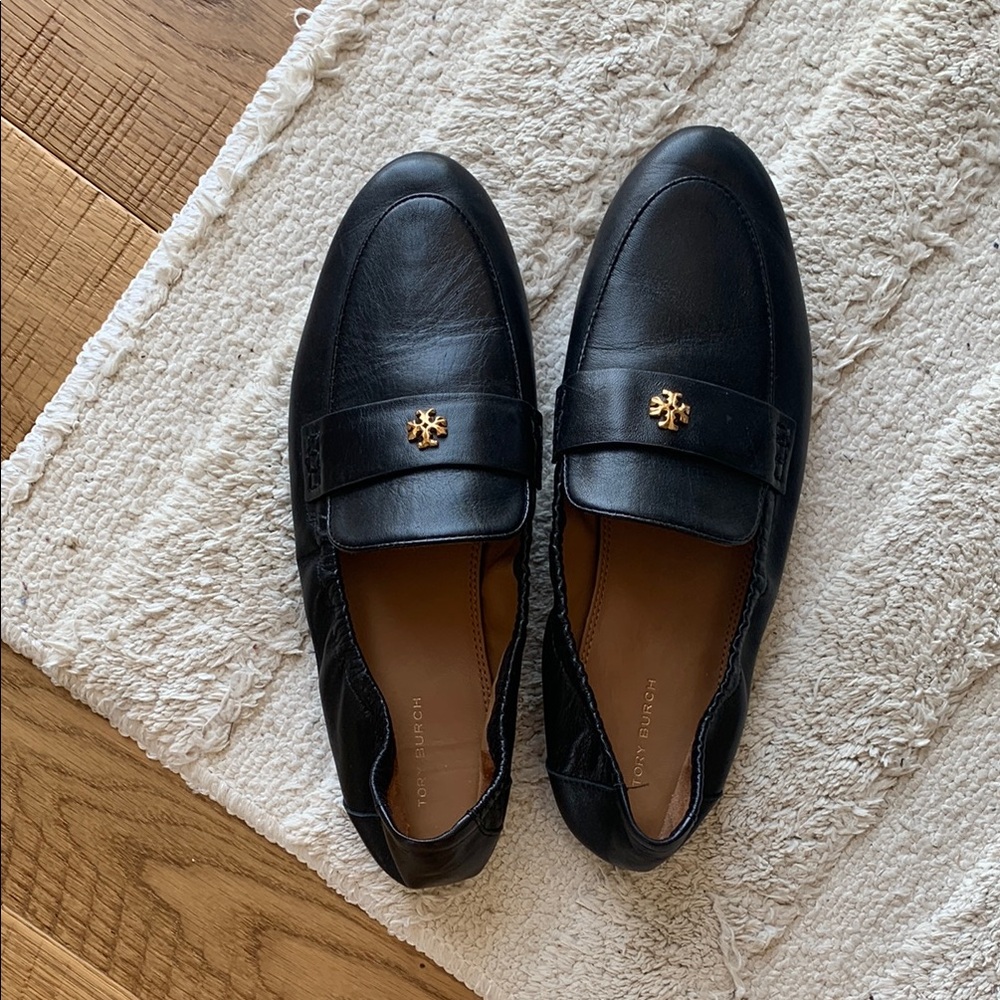Tory Burch Black Leather Loafers
